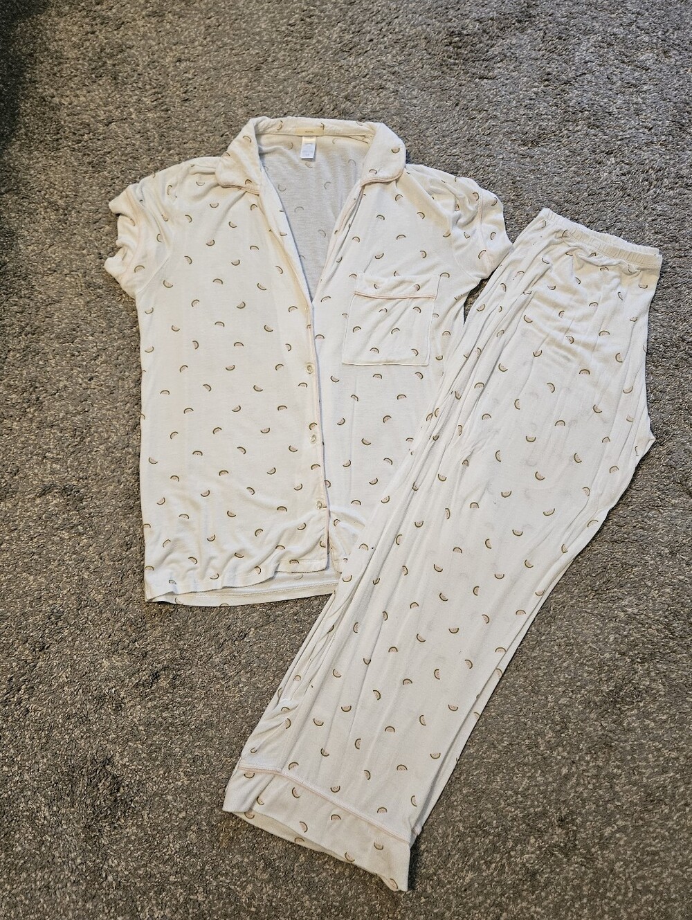 Eberjey Cream Pajama Set with Watermelons